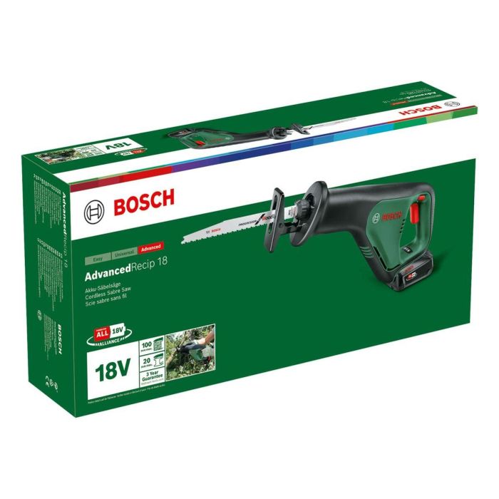 Bosch AdvancedRecip 18 Sierra recíproca inalámbrica: solo herramienta, cortes rápidos, baja vibración, ergonómica para máxima comodidad 2 Bosch AdvancedRecip 18 Sierra recíproca inalámbrica: solo herramienta, cortes rápidos, baja vibración, ergonómica para máxima comodidad 2