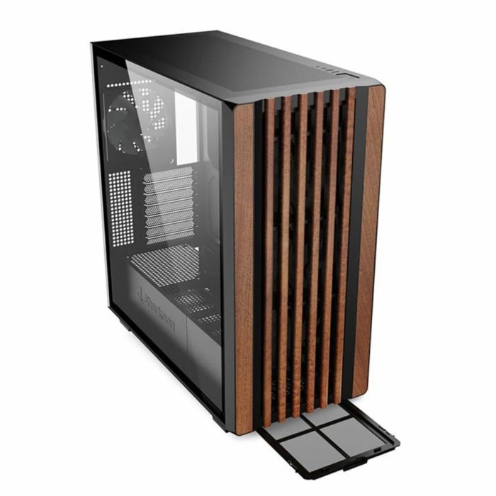 SHARKOON Caja de PC REBEL C70G RGB Full Tower Negra, Madera, Cristal Templado, Gaming, Panel Frontal y Lateral de Madera y Cristal 4