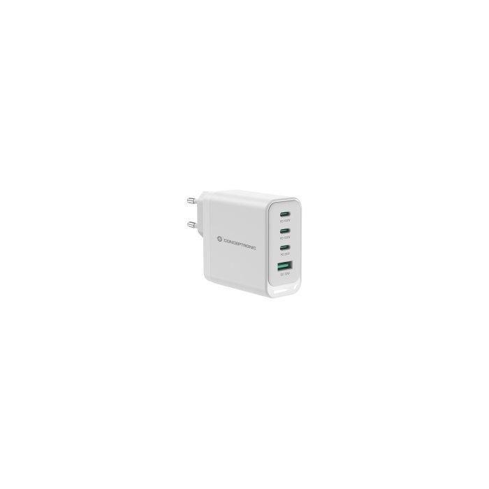 Conceptronic Cargador USB-C 100W Althea Quick Charge 3.0 PD PPS con 3xUSB-C y 1xUSB-A