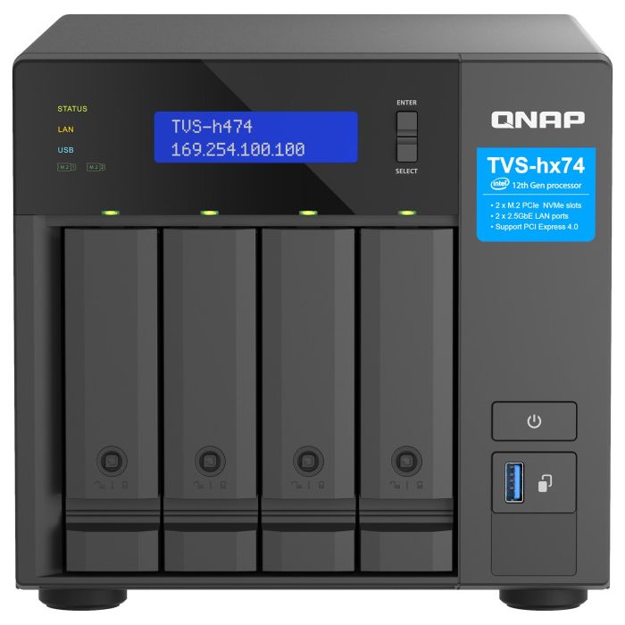 QNAP TVS-H474 NAS Torre Ethernet Negro 8GB RAM Intel G7400 0 QNAP TVS-H474 NAS Torre Ethernet Negro 8GB RAM Intel G7400 0