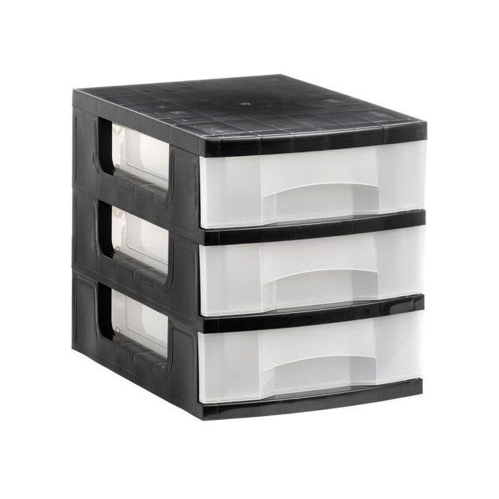 Torre De Almacenaje 3 Cajones Archivo 2000  Cristal Traslucido