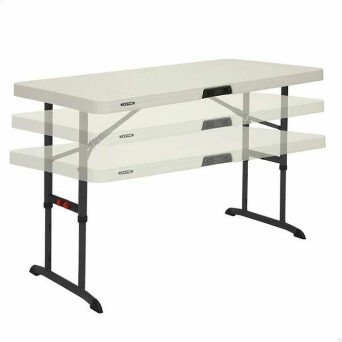 Mesa plegable maletín 3 alturas lifetime 122x61xh61-86 cm