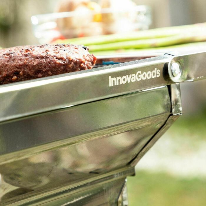 Pack Barbacoa Plegable de Acero Inoxidable para Carbón y Encendedor Eléctrico Recargable y Flexible InnovaGoods 5