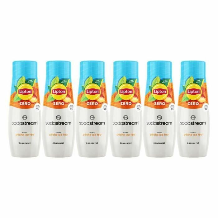 Set de 6 concentrados de té helado Lipton sabor melocotón sin azúcar SODASTREAM - 440ml