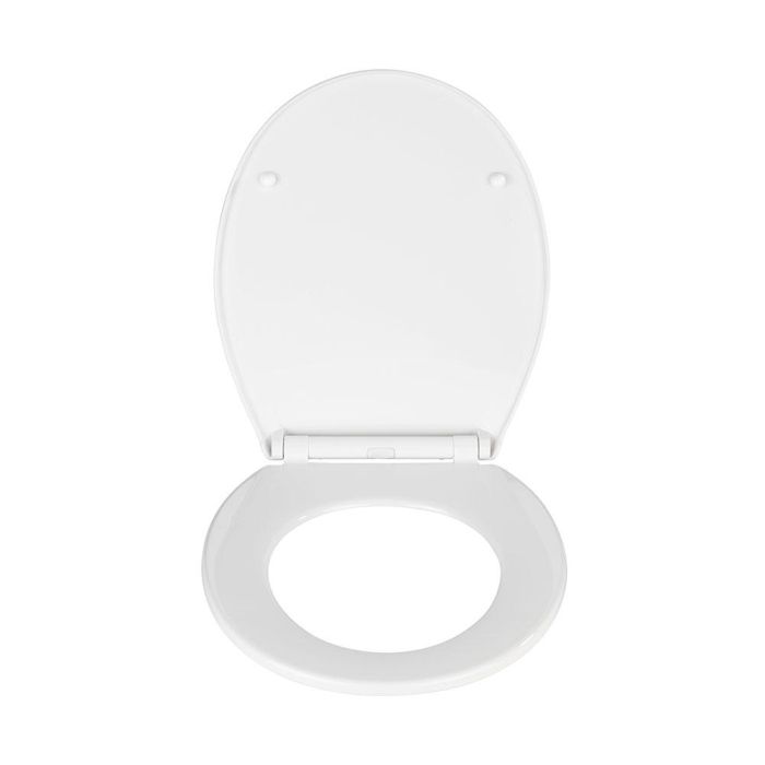 Wenko Tapa de WC KOS 42x37cm 21901100 con sujeción Fix-Clip y sistema Easy-Close 2