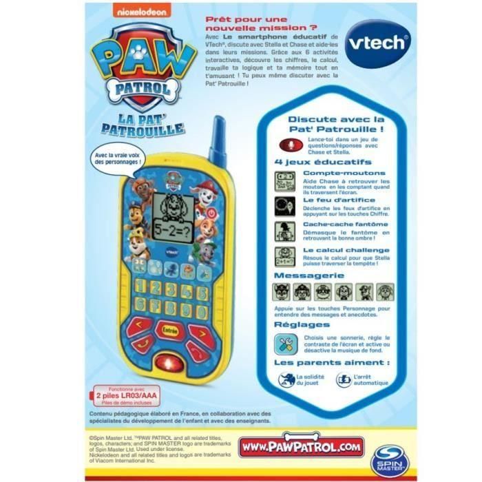 VTECH Paw Patrol - Smartphone Educativo Azul con 6 Actividades Interactivas - Aprende Números y Lógica 3
