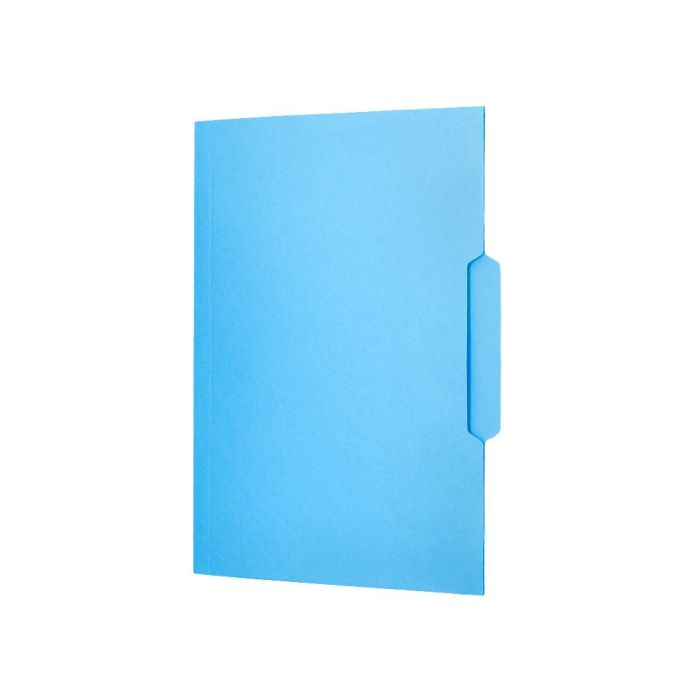 Subcarpeta Cartulina Liderpapel Folio Pestaña Central 240 gr-M2 Azul 50 unidades 3