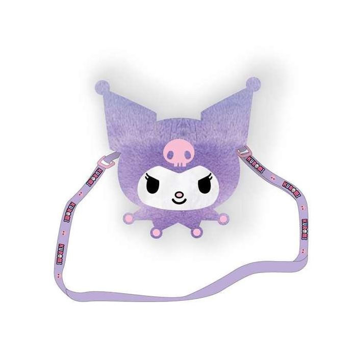 Cerdá Bolso de Peluche Hello Kitty Kuromi Morado para Niñas, Bandolera Infantil 17x14x4 cm, Edad Recomendada 3+ Años
