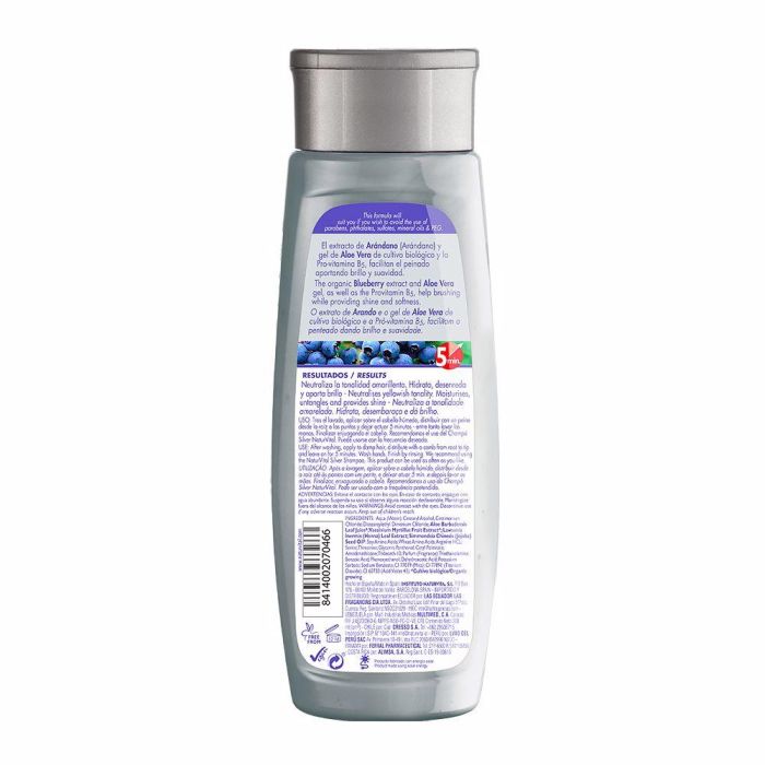 Natur Vital Mascarilla Silver White or Gray Hair 300 ml para Cabello Blanco y Gris Neutraliza Tonos Amarillentos 1