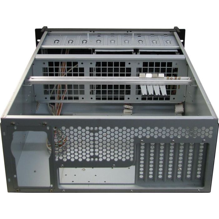 Inter-Tech 4U-4129L Rack Servidor 4U 19" Metálico ATX EATX Micro ATX con 3 bahías 5.25" y 8 bahías 3.5" USB 2.0 4
