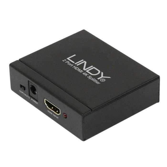 Lindy Splitter Duplicador HDMI 10.2G 2 Puertos para 2 Pantallas 4K Ultra HD 60Hz con Gestión EDID