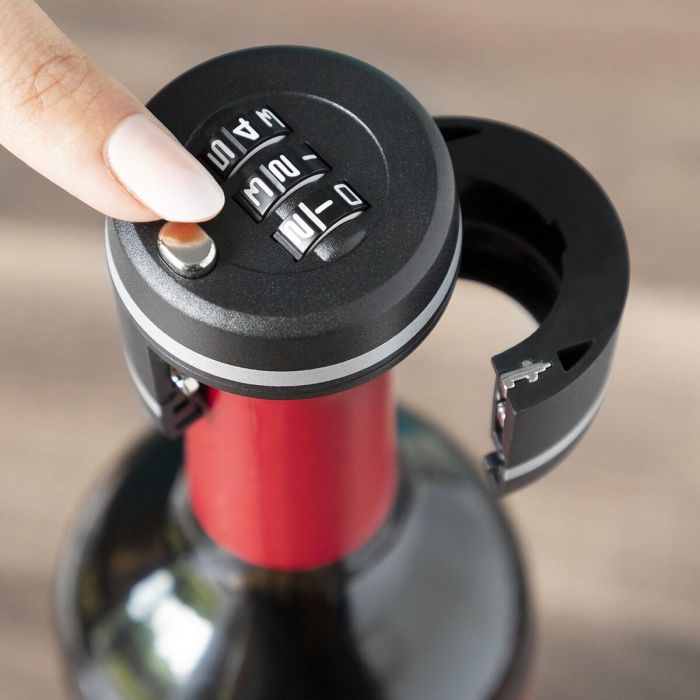 Candado para Botellas de Vino Botlock InnovaGoods 9 Candado para Botellas de Vino Botlock InnovaGoods 9