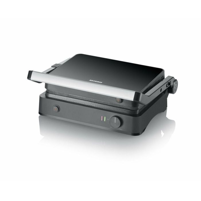 Severin KG2398 Parrilla Eléctrica Multifunción Compacta para Carne, Verduras y Paninis