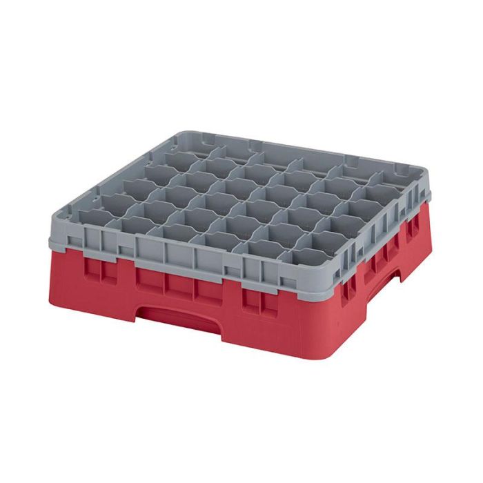 CAMBRO - 36S418-416 - Cesta de lavado 36 comp. 1 altura - 7,2 cm Ø máx. - alt. máx. 11,8 cm - 50 x 50 x 14,3 cm - Arándano