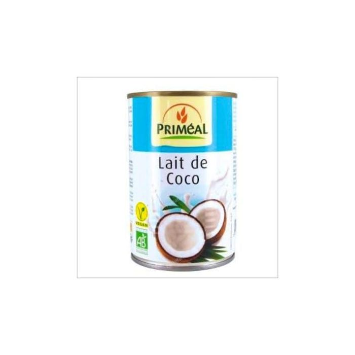 PRIMEAL Leche de Coco para Cocinar 400ml Bio Vegan, con 68% pulpa fresca para salsas y postres