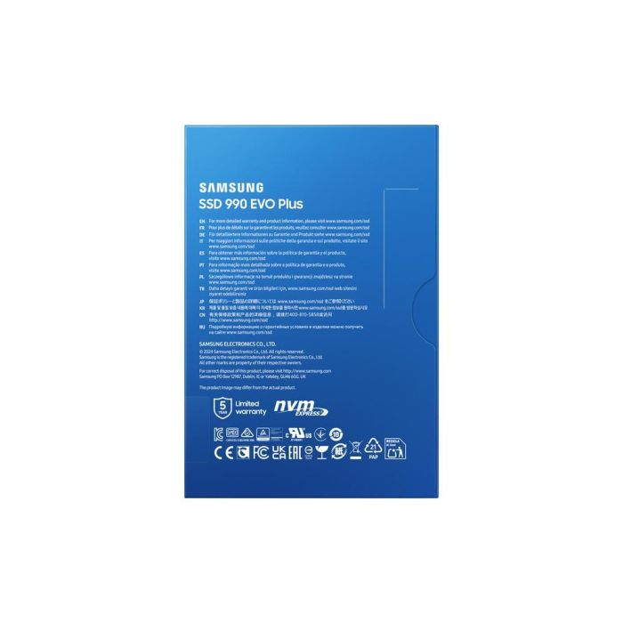 Samsung MZ-V9S4T0BW Disco SSD Interno 990 EVO Plus 4TB M.2 2280 PCIe 5.0/4.0 NVMe Velocidad Lectura 7250 MB/s Compatible PS5 y PC 5 Samsung MZ-V9S4T0BW Disco SSD Interno 990 EVO Plus 4TB M.2 2280 PCIe 5.0/4.0 NVMe Velocidad Lectura 7250 MB/s Compatible PS5 y PC 5