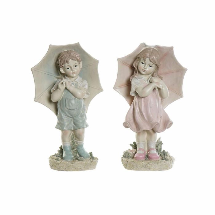 Figura Shabby DKD Home Decor Rosa Azul 20 x 48.5 x 28 cm (2 Unidades) Figura Shabby DKD Home Decor Rosa Azul 20 x 48.5 x 28 cm (2 Unidades)