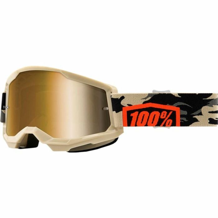 Gafas de Sol 100 % Downhill Strata 2 Goggle Kombat Beige Talla única Motocross