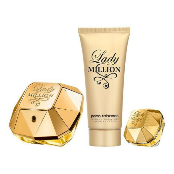 Paco Rabanne, Lady Million Edp 80 mL + Body 100 mL + Edp 5 mL Paco Rabanne, Lady Million Edp 80 mL + Body 100 mL + Edp 5 mL