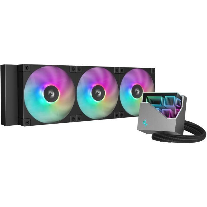 DeepCool LT240 Kit Refrigeración Líquida AIO 240mm ARGB 2x 120mm PWM Alto Rendimiento Compatible Intel LGA 1700 Espejo Infinito