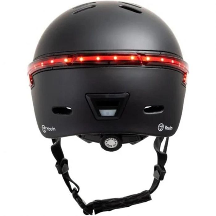 Youin Casco Inteligente Homologado para Patinete y Bicicleta, LED Intermitente, Mando a Distancia Bluetooth, Talla 58-61 cm, Negro 1