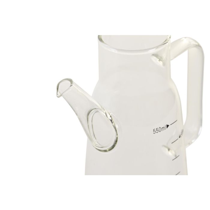 DKD Home Decor Aceitera Básicos 550ml, Borosilicato e Inox, Cierre Hermético, Apta Lavavajillas, Transparente Plateado 2 DKD Home Decor Aceitera Básicos 550ml, Borosilicato e Inox, Cierre Hermético, Apta Lavavajillas, Transparente Plateado 2