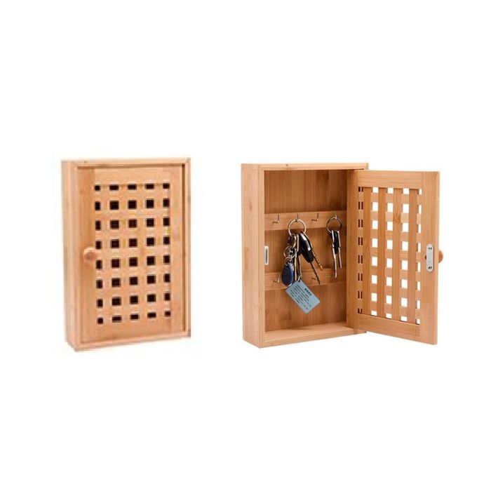 Guardallaves Basicos DKD Home Decor Natural 6 x 27 x 19 cm Guardallaves Basicos DKD Home Decor Natural 6 x 27 x 19 cm
