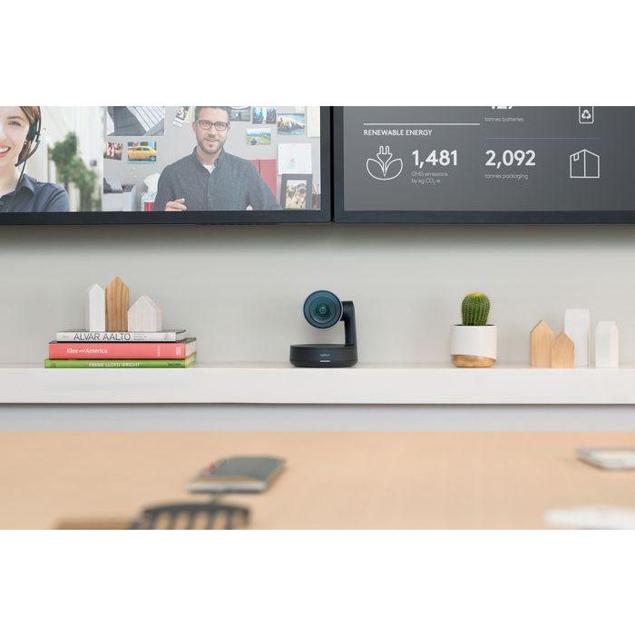 Logitech 960-001227 Cámara PTZ, 4K UHD, Zoom 15x, Campo de Visión 90°, Negro 5