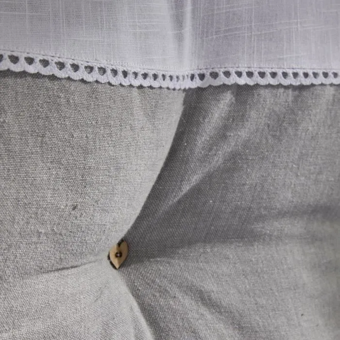 Today TOD1702394874426 Cabecero - HOY - CHARME - Chambray x Slub Capucine - 45 x 70 cm 2