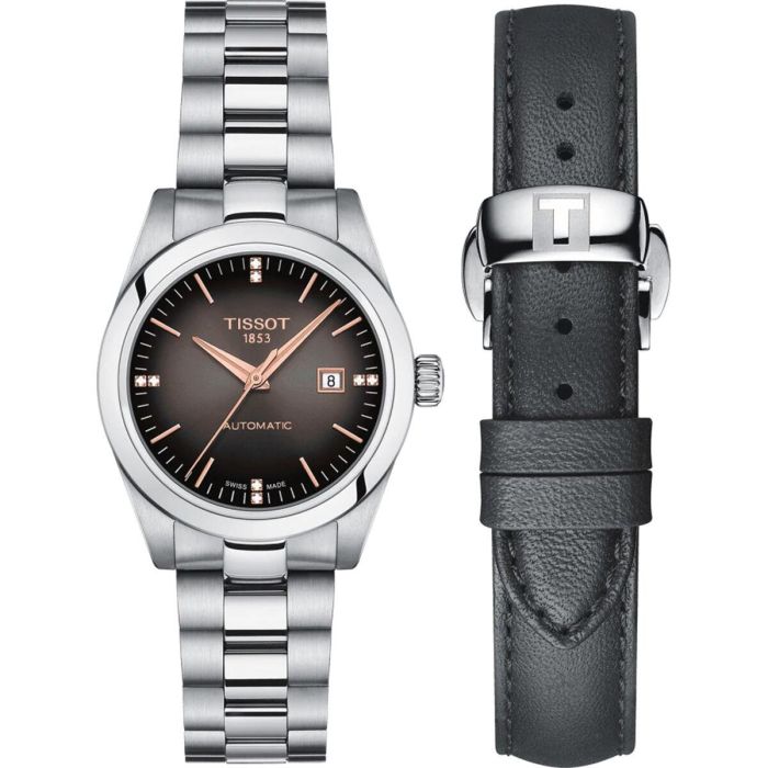 Reloj Hombre Tissot T-MY LADY AUTOMATIC W-DIAMONDS Negro Plateado Reloj Hombre Tissot T-MY LADY AUTOMATIC W-DIAMONDS Negro Plateado
