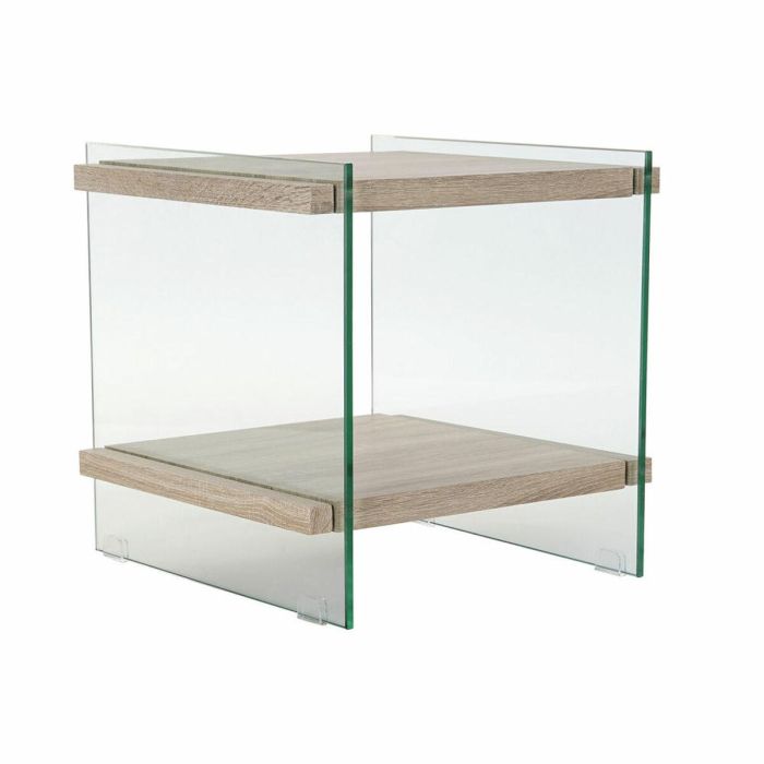 Mesita de Noche DKD Home Decor Cristal Madera MDF (50 x 50 x 49 cm) Mesita de Noche DKD Home Decor Cristal Madera MDF (50 x 50 x 49 cm)