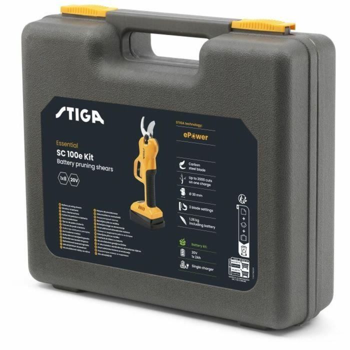 Stiga Kit Tijeras de Podar SC 100e Eléctricas de Batería, Tijeras de Poda a Batería para Jardinería, Herramienta de Corte Profesional para Podar Ramas 5