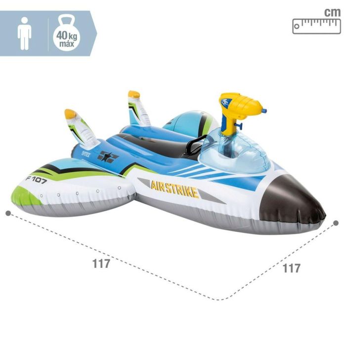 Colchoneta Hinchable Intex Pistola de Agua Avión 117 x 117 cm (6 Unidades) 3 Colchoneta Hinchable Intex Pistola de Agua Avión 117 x 117 cm (6 Unidades) 3