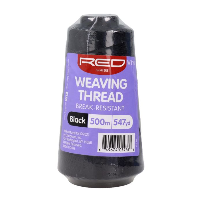 Red Kiss Weaving Thread Black 500 metros Hilo Para Tejer Extensiones