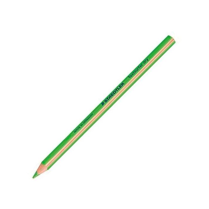 Staedtler Lápices Fluorescentes Textsurfer Dry Triangular Verde, Mina Cera Neón, No Traspasa, FSC, Caja 12 Unidades