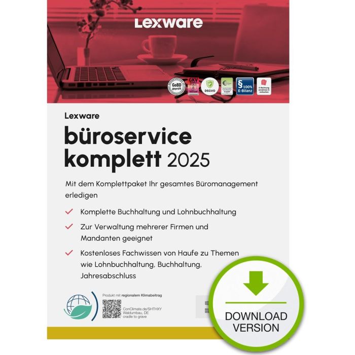 Lexware Büroservice Komplett 2025 Mehrplatzversion - 1 Dispositivo - Descarga digital (ESD)