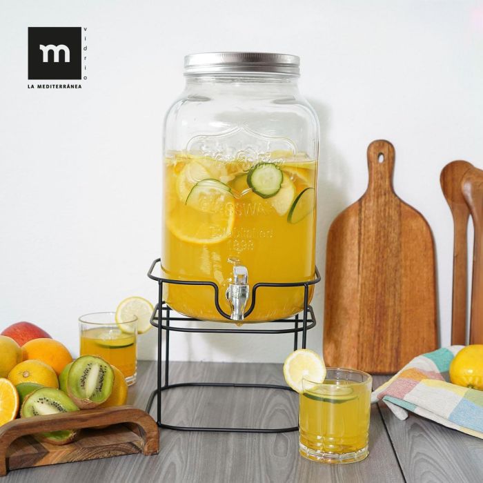 Tarro dispensador con grifo 4L y soporte de metal - La Mediterran by Inde (4 Unidades) 3 Tarro dispensador con grifo 4L y soporte de metal - La Mediterran by Inde (4 Unidades) 3