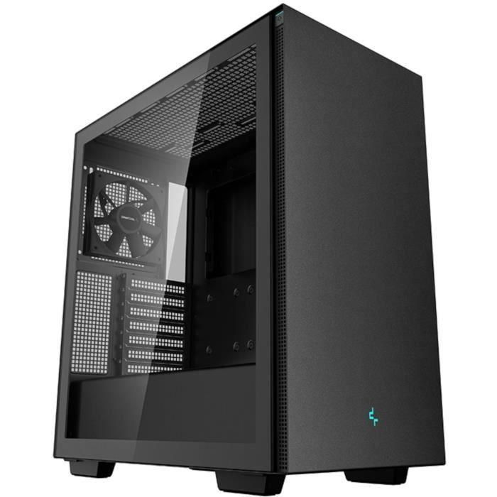 Caja de PC Mid Tower sin fuente de alimentación - DEEPCOOL CH510 (Negro) - E-ATX/ATX/Micro ATX - 1x120mm - USB 3.0/HD Audio - Vidrio templado