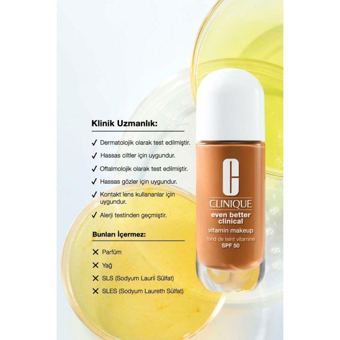Clinique Even Better Clinical Vitamin Base de Maquillaje SPF50 #3-Light Warm 30 ml 3 Clinique Even Better Clinical Vitamin Base de Maquillaje SPF50 #3-Light Warm 30 ml 3