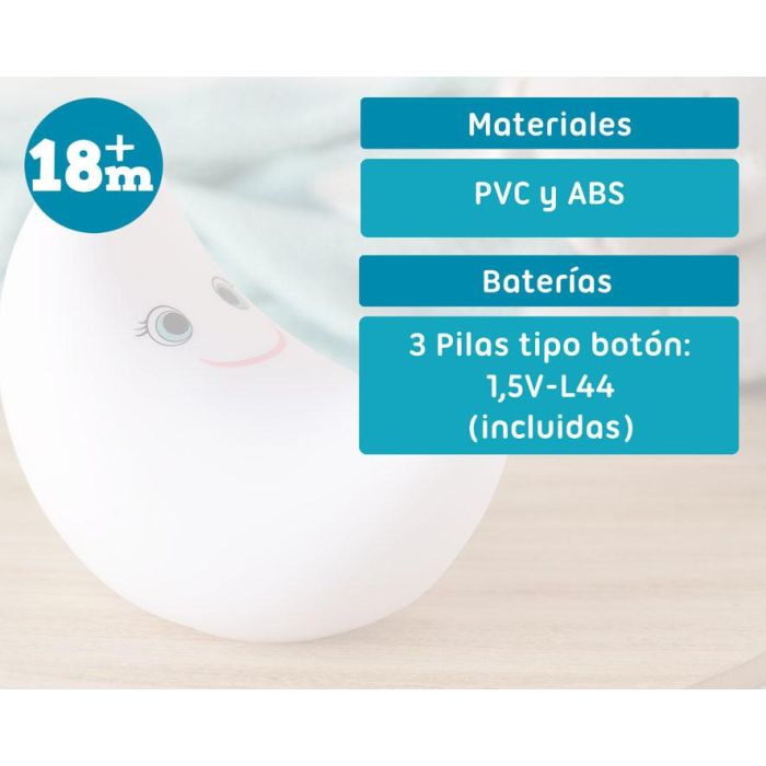 KioKids Luz De Compañía Luna Quitamiedos Para Niños Habitación Infantil 5