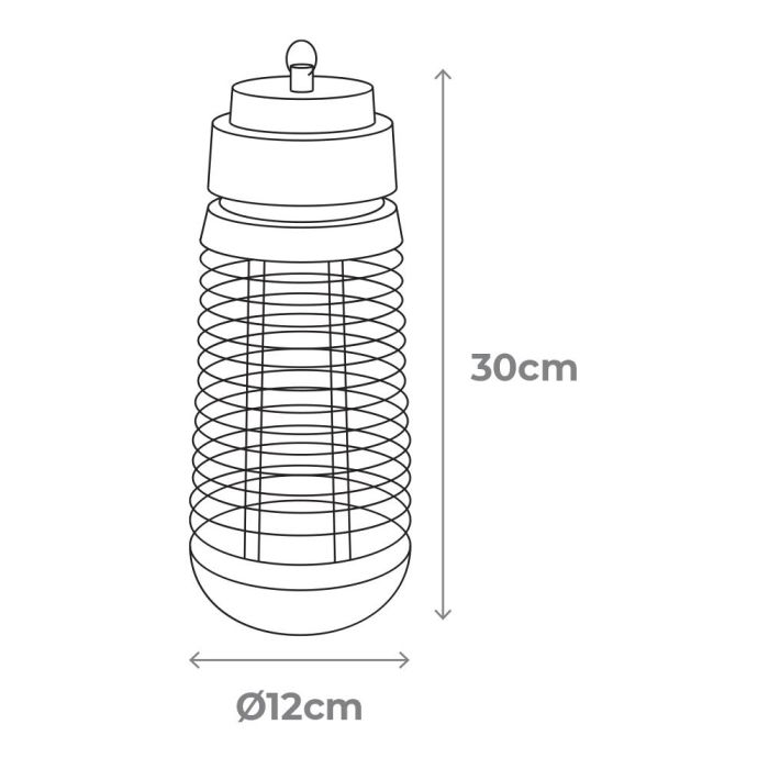 Mata insectos electrico 1x6w 25m² ø12x30cm edm 1