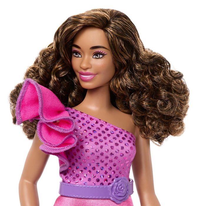 Muñeca Barbie Fashionista Curvilínea Pelo Castaño Hrh22 2