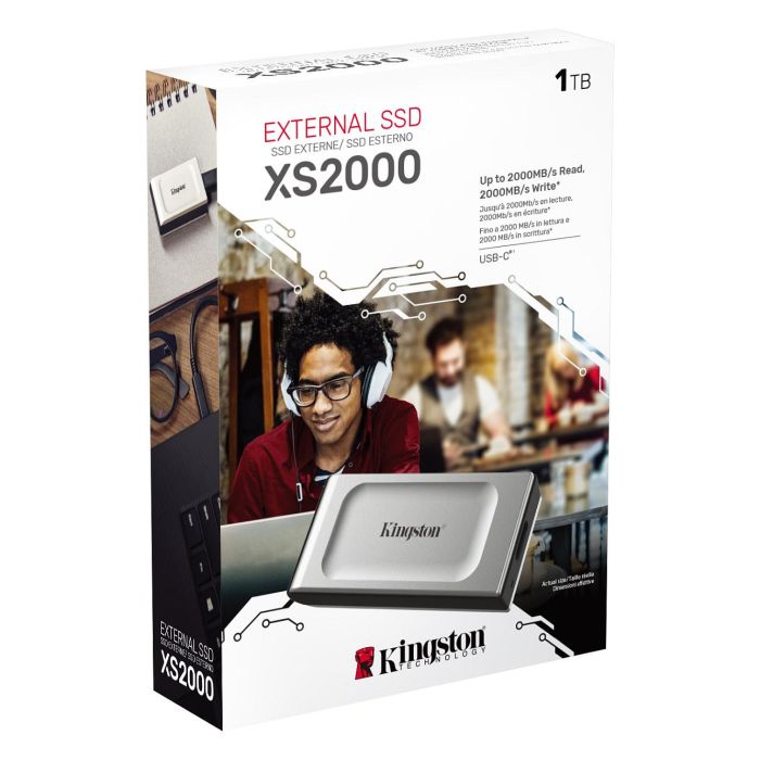 Kingston SXS2000 Disco Externo SSD 1TB USB 3.2 Plata 3