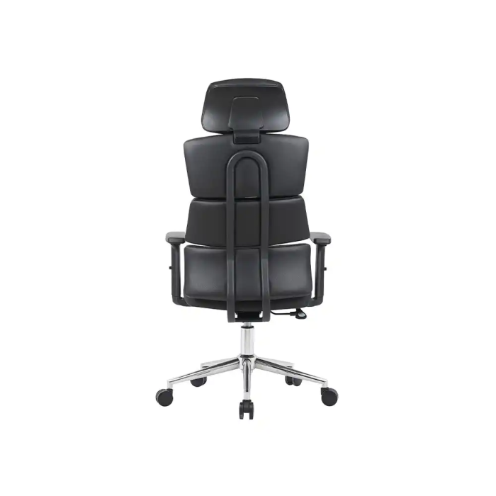 Q-connect Silla de Dirección Aurea Similpiel Negra, Altura Max 1400 mm, Anchura 520 mm, Profundidad 510 mm, Ruedas Premium 4