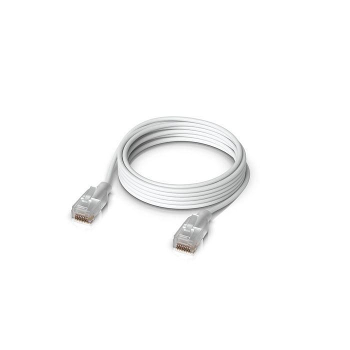 Ubiquiti UniFi Etherlighting - Cable patch ultra fino 2.5 mm, 2 m, blanco para switches Pro Max 2