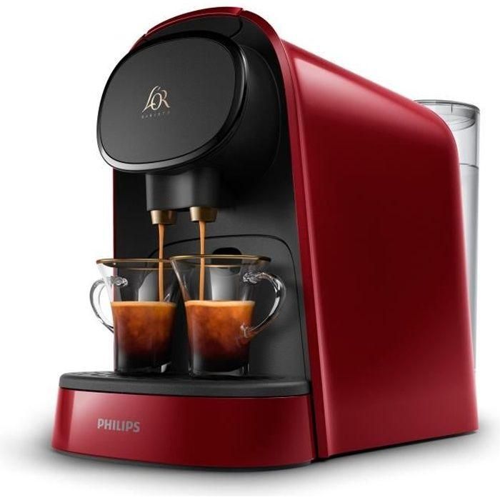 PHILIPS L'Or Barista LM8012 / 51 máquina de café de cápsulas espresso doble - Rojo + 9 cápsulas PHILIPS L'Or Barista LM8012 / 51 máquina de café de cápsulas espresso doble - Rojo + 9 cápsulas