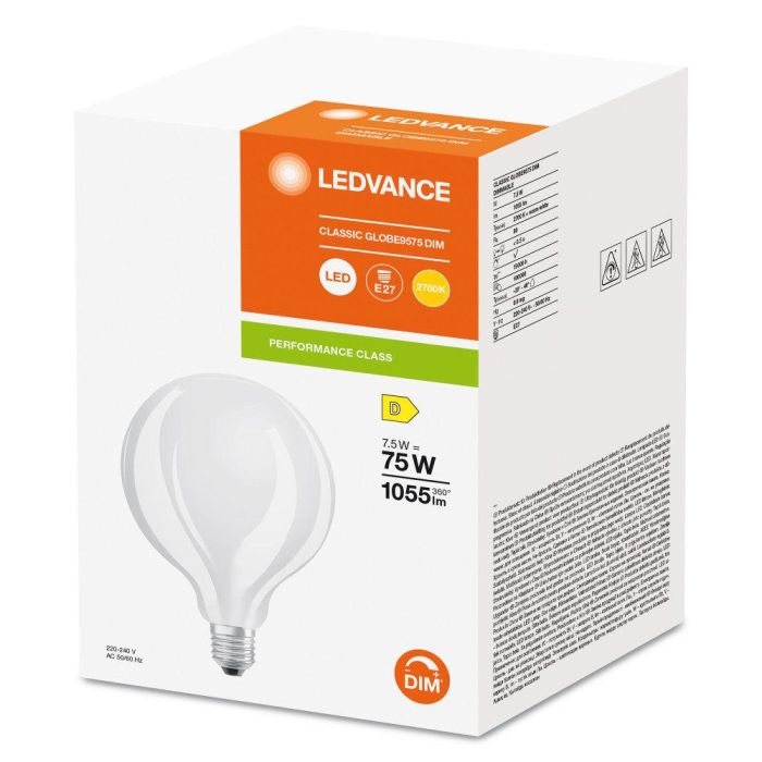 [LVE-4099854060717] Ledvance/Osram Bombilla LED "Classic" E27 7,5W 1055Lm 2700K 300º IP20 Regulable - Blanco Muy Cálido 1