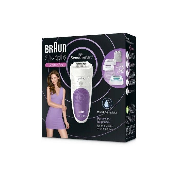 Depiladora Braun Silk-Epil 5 SensoSmart 5-880/ con Batería/ 5 Accesorios 1 Depiladora Braun Silk-Epil 5 SensoSmart 5-880/ con Batería/ 5 Accesorios 1