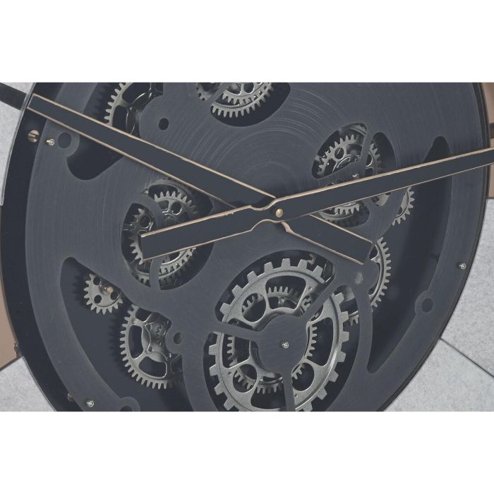 Reloj Pared Vintage DKD Home Decor Negro Dorado 9.5 x 80 x 80 cm 2