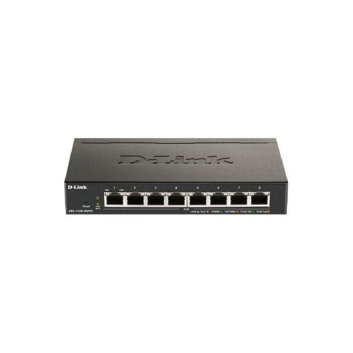 Switch D-Link DGS-1100-08PV2 8 Puertos/ RJ-45 10/100/1000 PoE Switch D-Link DGS-1100-08PV2 8 Puertos/ RJ-45 10/100/1000 PoE